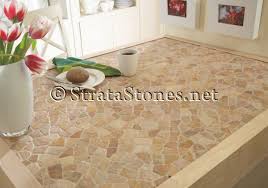 yellow mosaic tile kitchen countertop