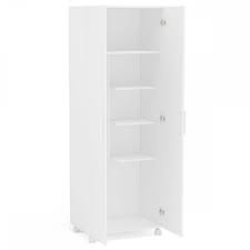 Armário Multiuso Clean 2 Portas 4 Prateleiras com Rodízios Branco -  Politorno