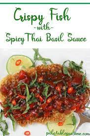 Spicy Tilapia With Spicy Thai Basil Sauce Recipe Basil Fish Recipe Recipes With Fish Sauce Curry Chicken Recipes