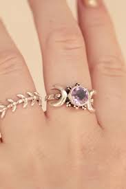 Crescent Moon Celestial Ring Large Amethyst Boho Style Gift For Her Bohemian M Morganite Wedding Rings Gold Diamond Engagement Rings Ruby Engagement Ring