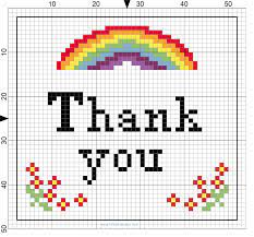 How does count impact your cro Roland Designs Rainbow Thank You Free Cross Stitch Pattern