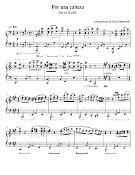chorus gm f por una cabeza d# a# todas las locuras cm gm su boca que besa. Por Una Cabeza Carlos Gardel Ivan Solomonoff