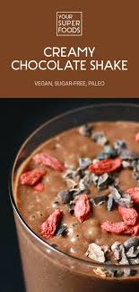 Creamy Chocolate Shake Chocolate Shake Superfood Smoothie Recipe Protein Shake Recipes