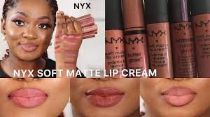Doll your lips in plush, creamy, perfection; Nyx Soft Matte Lip Cream For Dark Skin Nyx Professional Makeup Try On Youtube