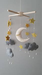 Baby Mobile Moon Stars Mobile Nursery Starry Sky Gift For Baby Unisex Baby Gift Mobile For Baby Moon Clouds Mobile Crib Mobiles Baby Room Diy Star Mobile Unisex Baby Gifts