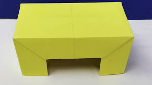 How To Make A Paper Table Origami Table Easy Learning Crafts Paper Table Origami Table Diy Paper