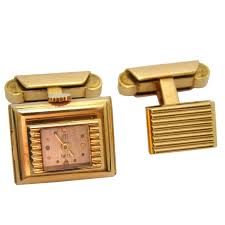 Uti Paris Miniature Watch Cufflinks In 18k Yellow Gold Fance Paris 1940 Uti Miniature Swiss Watchmaker Cuffli Watch Cufflinks Cufflinks Men Cufflinks