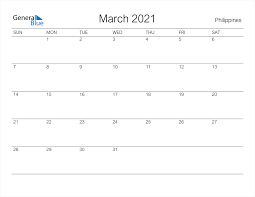 March 2021 Calendar Philippines Choose march 2021 calendar template from variety of formats listed below. march 2021 calendar philippines