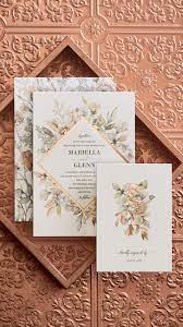 Gorgeous Wedding Invitations With Copper Foil Introducing The Wedding S Amazing Wedding Invitations Pinterest Wedding Invitations Wedding Invitations Romantic