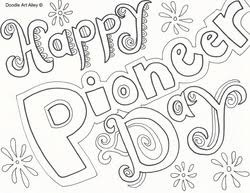 Learn about pioneer life with this free printable set. Pioneer Day Coloring Pages Religious Doodles