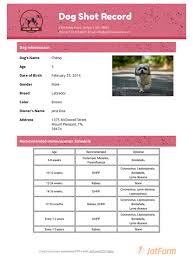The total cost for the series is typically $60. Dog Shot Record Template Pdf Templates Jotform