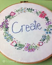 Floral wreath cross stitch pdf pattern, floral needlepoint design, round flower needlepoint counted chart this pattern is an digital cross stitch. 5 Little Monsters Creating Why I Love It A Free Embroidery Pattern