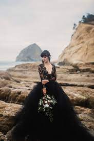 30 Of The Most Stunning Black Wedding Dresses Black Wedding Dresses Black Wedding Gowns Wedding Dresses Lace