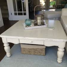 Distressed coffee tables made by modern designers — as well as those associated with art deco — are very popular at 1stdibs. Find More Farmhouse Cottage Style Creamy White Distressed Coffee Table With Small Drawer For Sale At Up To 90 Off