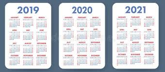 Pocket Calendar 2019 2020 2021 Set Basic Simple Template Wee K Starts On Su Ad Set Basic Pocket Calendar Professional Business Cards Logo Calendar
