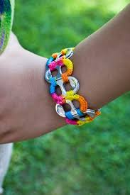 Rainbow Pop Tab Upcycled Crochet Bracelet Pop Tab Crafts Can Tab Crafts Crochet Bracelet