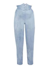 The '90s era silhouette is back on trend in the denim world, with flared jeans, boyfriend jeans and wide leg styles all making a comeback. Baggy Jeans With Elastic Waistband By Designer Stefan Eckert