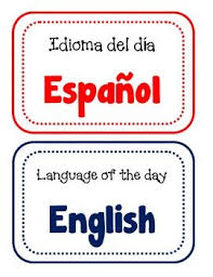Dual language programs provide unique opportunities for students and unique opportunities for teachers as well. Language Of The Day Sign Bilingual Classroom Dual Language Classroom Dual Language