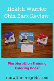 100 calories and 3g of sugar, perfect for spring. Healthy Snack Alert Health Warrior Chia Bars Run With No Regrets