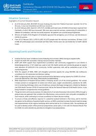 Information on this web site may contain inaccuracies or errors. Covid 19 Joint Who Moh Situation Report 33