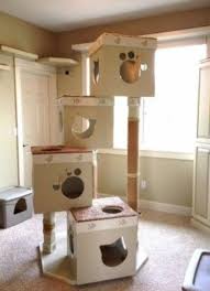 Cardboard Box Cat Tree Cat House Diy Diy Cat Tree Cat Litter Box Furniture