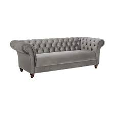 Hampstead light grey velvet chesterfield sofa. Es Espinho Espn0035 Solid Wood Velvet Button Tuffted 3 Seater Chesterfield Sofa Set For Living Room Light Grey Amazon In Furniture
