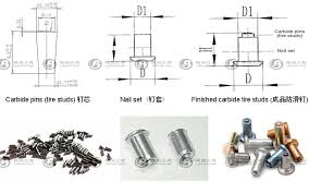 Snow Antiskid Tire Studs Carbide Stud Pin Tire Studs Tire