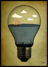 Lightbulb Ocean Art Light Bulb Art Art Inspiration