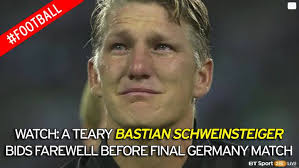 Collection by miranda sophie klammsteiner klammsteiner. Bastian Schweinsteiger Can T Hold Back Tears As German Midfielder Cries In Last International Outing Mirror Online