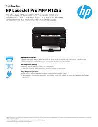 Install the latest driver for hp laserj Hp Laserjet Pro Mfp M125a Manualzz
