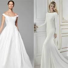 Hier wirst du liebevoll und fachmännisch von. Minimalistische Brautkleider Wer Es Lieber Schlicht Mag Wird Hier Fundig