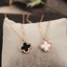 New Four Leaf Clover Necklace Black Clover Necklace Four Leaf Clover Necklace Necklace