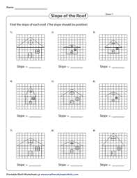 Then, find the slope of each line, so derived. Slope Worksheets