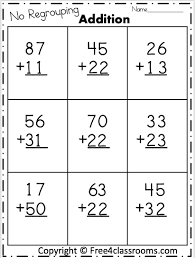 Math, addition, adding, regrouping, addend, sum created date: Digit Addition Worksheets Free Free4classrooms Printable No Regrouping By Jaimie Bleck