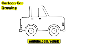 How to draw an easy car. How To Draw A Cartoon Car Easy Youtube