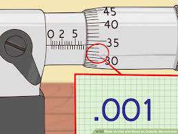 3 Ways To Use And Read An Outside Micrometer Wikihow