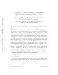 Pdf Gpdoemd A Python Package For Design Of Experiments For Model Discrimination