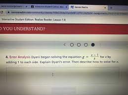 This one does not have a textbook but printed course notes and exercises (the videos are the then we realized that teaching textbooks algebra i is way behind grade level! Answered 4 Error Analysis Dyani Began Solving Bartleby