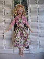 The pattern will require three pages to print: Free Barbie Knitting Patterns Knitting Patterns For Knitted Barbie Clothes Barbie Doll Sweater Kn Crochet Barbie Clothes Knitting Dolls Clothes Doll Clothes