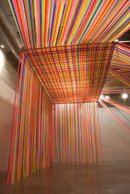 Beautiful Plastic Ribbon Art Weave Installation Installation Art Tape Art
