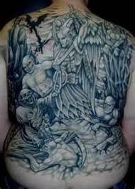 War Good Vs Evil Tattoo Gothic Tattoo Body Art Tattoos Demon Tattoo