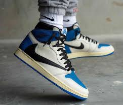 Jordan brand finally gives an official look at the air jordan 1 collaboration with travis scott, and brown suede takes over the upper for the most part, but the colorway is also balanced out with beige on the side panels, toe box and tongue, plus black detailing on the laces, collar and aforementioned. Travis Scott Fragment Air Jordan 1 Military Blue Dh3227 105 Release Date Sbd