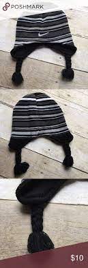 Infant Nike Ear Flap Knit Beanie Hat Girl Clothes Diy Black Baby Hairstyles Baby Clothes Swag