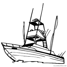 Download and print these boat coloring pages, transportation for free. Boat Coloring Pages For Fishing Coloring4free Coloring4free Com