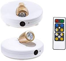 Honwell Led Spotlight 2 Pack Led Accent Lights Wireless Puck Lights With Remote And Aa Powered Under Cabinet Light Indoor Closet Light With Rotatable Lights Head Stick Uplight For Paintings Amazon Com