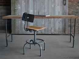 Industry Desk Urban Wood Goods Reclaimed Wood Desk Modern Wood Desk Industrial Console Tables