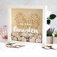 Cream bespoke for any occasion. Personalised Wedding Guest Book Box Frame With Hearts By Mirrorin Notonthehighstreet Com
