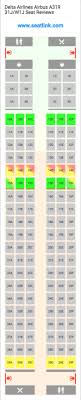 Delta Airlines Airbus A319 31j W1j Seating Chart Updated