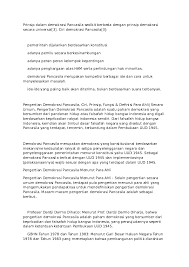 Secara umum pengertian demokrasi adalah bentuk pemerintahan yang setiap warga negara mempunyai hak yang setara dalam pengambilan suatu keputusan yang akan memberikan efek dalam kehidupan mereka. Doc Kewarganegaraan Arief Arief Rahman Academia Edu