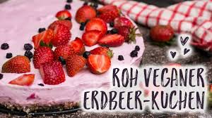 Schlussendlich hat es doch geklappt zu einem fantastischen kuchen mit erfolgsgarantie und einer großen portion. Roh Veganer Erdbeerkuchen Ohne Backen Glutenfrei Youtube